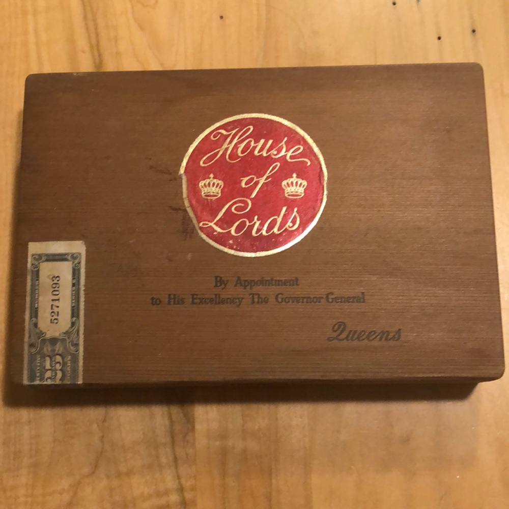 3/$40 Vintage House of Lords Wooden Cigar Box